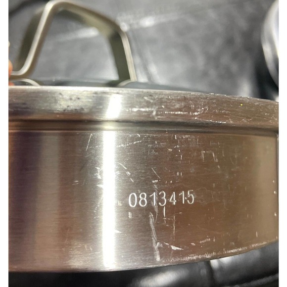 Calphalon 0813415 Glass Steel Replacement Pot Strainer Lid Steel Handle 6 3/8 in - Picture 4 of 4